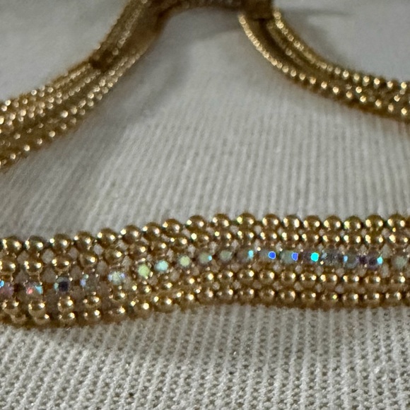 Carol Lee Vintage Elegant Gold Beaded Rope Necklace - Women Jewelry - Picture 5 of 5